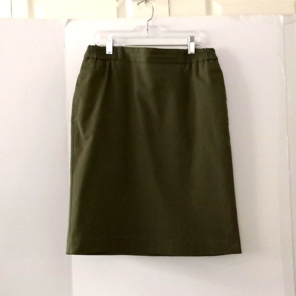 Five to Nine Vintage Women's Casual Skirt - Size (10) - Green - Picture 1 of 5